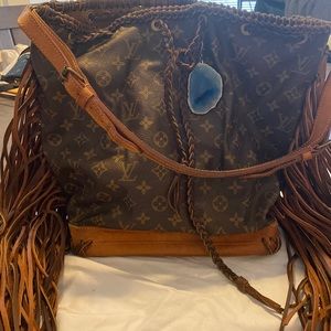 Authentic pre-loved redone Louis Vuitton Champagne bag